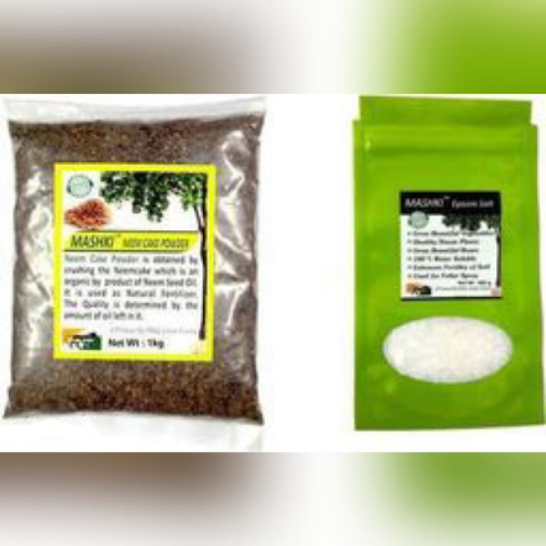 100% Organic Fertilizer Neem Cake 1Kg with PLANT EPSOM SALT 500 grams Manure (1.5 kg, Granules